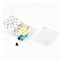 Boîtier terminal fibre optique mural de bureau 2 ports FTTH, mini-plaque frontale ABS avec adaptateur SC UPC pour câblage optique intérieur