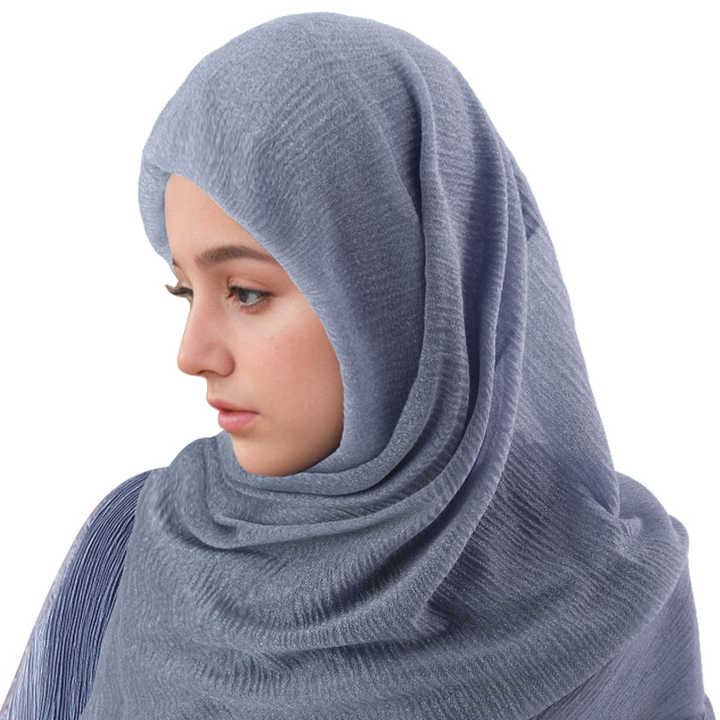 Pleated Shawl Premium PLEATED SHAWL MICRO PLEATS CRUSH Chiffon