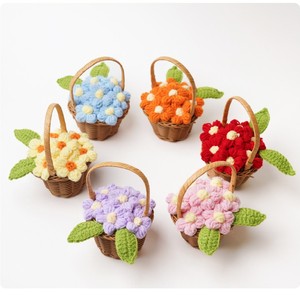 Mini sac à main en forme de panier de fleurs, 5 pouces, artisanat en fil fait main, cadeau pour les enseignants - Product Image 3