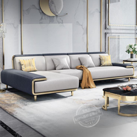Ensemble de canapés en tissu moderne nordique, meubles confortables et luxueux pour salon