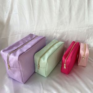 Sac à cosmétiques en nylon coloré, plusieurs poches, nouveaux sacs <span class=keywords><strong>de</strong></span> maquillage, couleur bonbon, peuvent être personnalisés, avec patchs <span class=keywords><strong>de</strong></span> lettres <span class=keywords><strong>de</strong></span> Chenille, en stock - Product Image 2