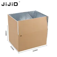 JiJiD नि: शुल्क नमूने इन्सुलेशन एल्यूमीनियम पन्नी ठंड परिवहन इन्सुलेशन बॉक्स 2 #430*210*270 के लिए अछूता बॉक्स नारंगी