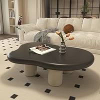 Table basse nuage de luxe léger, design moderne et minimaliste, en bois haut de gamme, combinaison décorative multifonctionnelle pour petit appartement
