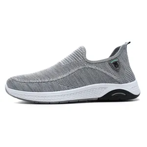 Cross border foreign trade fly weave casual one foot men's cloth shoes low cut breathable single shoe sports fashion