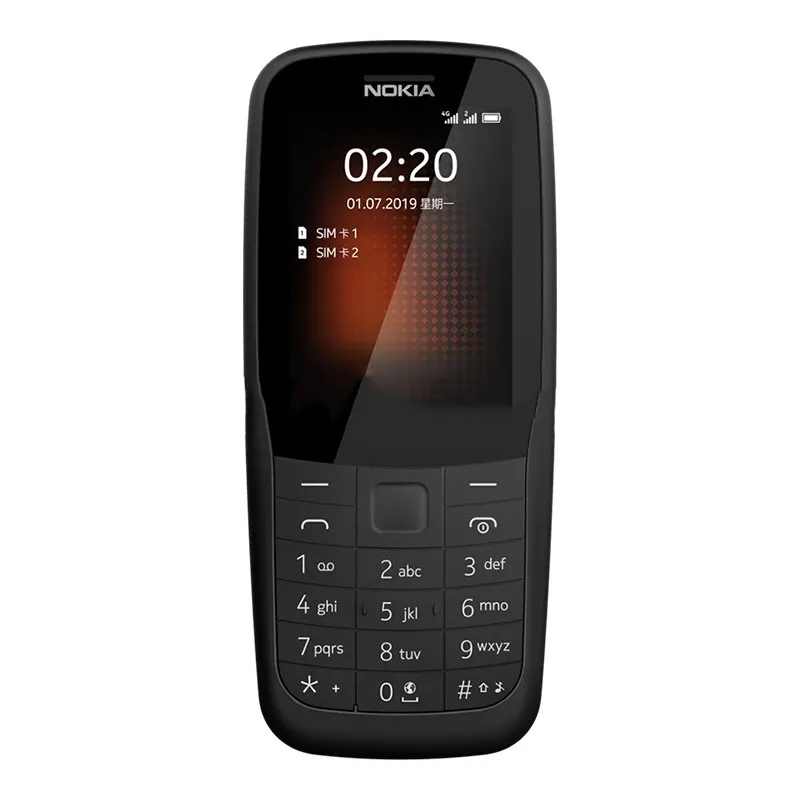 Оригинальный мобильный телефон для Nokia 220 2020 года оригинальный Восстановленный 4G Дешевые Оригинальные Сотовые телефоны