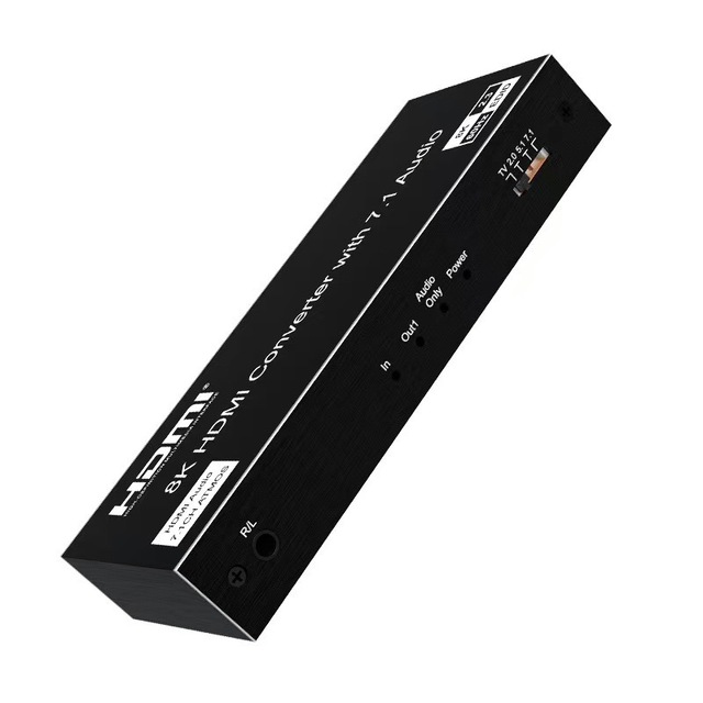 HDMI Converter with 7.1 Audio Extractor 8K60Hz Video Pass Digital Optical Coaxial Analog 3.5mm Audio DTS for TV Box Projector 5V