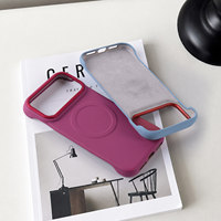 Coque personnalisable magnétique sans cadre en PC texturé et TPU, nouvelles couleurs, très vendue pour iPhone 17 Pro Max 16 15 14