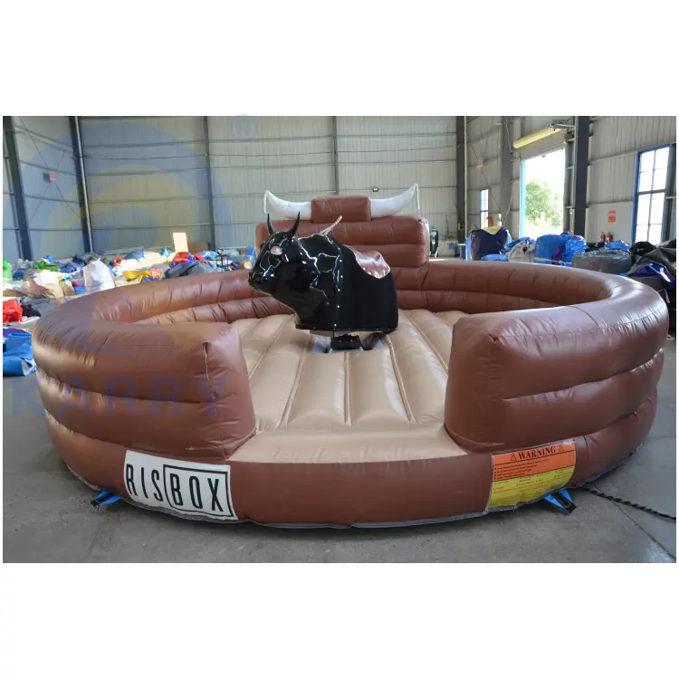 वाणिज्यिक काले रोमांचक यांत्रिक बैल inflatable यांत्रिक बैल रोडियो inflatable बैल की सवारी मशीन
