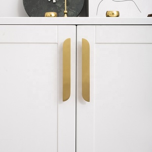Pegangan Pintu Kabinet Dapur Kuningan Emas Modern Kenop Tarik Tembaga - Product Image 4