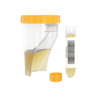 Gobelet de prélèvement d'urine non stérile 90 ml sans aiguille avec tube détachable de 9 ml, récipient pour échantillons pour le dépistage urinaire de routine