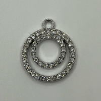 Clous de cravate en cristal multi-design argenté brillant, entretoises rondes creuses en strass pour embellissement de robes et tenues décontractées
