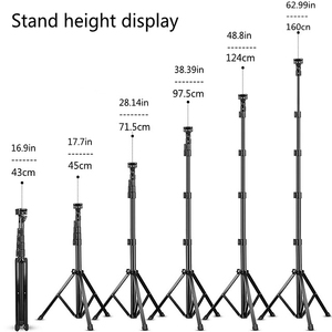Giá Đỡ Ba Chân Bằng Nhôm Thu Gọn 53in Với Điều Khiển Từ Xa Không Dây Và Kẹp Điện Thoại Cho TikTok Live, Giá Đỡ Ba Chân Cho Điện Thoại, Giá Đỡ Máy Quay <span class=keywords><strong>Video</strong></span> - Product Image 4