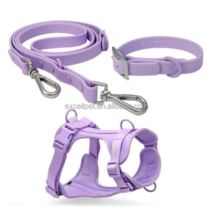 Colorful Waterproof Strong <strong>Cat</strong> Dog Pet PVC Collar Leash <strong>Harness</strong> - Product Image 1