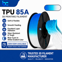 Filament TPU ultra-doux certifié RoHS REACH CE 85A, 1,75 mm, 1 kg, 0,02 mm, haute précision, flexible, inodore, matériau d'impression 3D