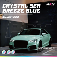 Film de protection PPF super brillant en PET, couleur bleu brise marine, film de covering automobile, film de changement de couleur de carrosserie, film vinyle PVC