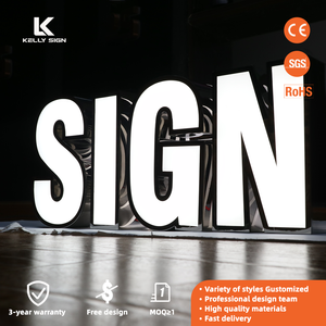 Kelly dấu hiệu tùy chỉnh 3D LED kênh thư ký Acrylic kênh thư quảng cáo kinh doanh dấu hiệu cửa hàng sáng logo - Product Image 2