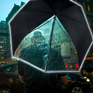 Parapluie de golf noir extra-large, lanière réfléchissante, sécurité <span class=keywords><strong>auto</strong></span>-golf, livraison gratuite, <span class=keywords><strong>2022</strong></span> - Product Image 1