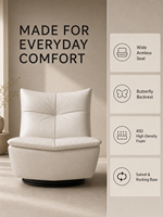 Fauteuil individuel moderne OEM ODM avec revêtement en cuir pleine fleur ou tissu, fauteuil d'appoint moelleux pour salon, chambre et hôtel