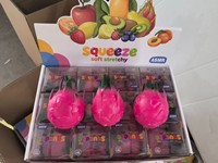 Fruitig knapperig squishy fidget toy kleurrijk fruitvormig bouwblok knijp speeltje