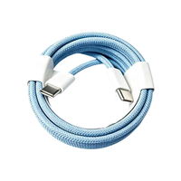 Cable de Datos de PVC Trenzado de Nailon Colorido, Carga Rápida Compatible con 20W/30W/45W/60W para Teléfonos Móviles IOS y Tabletas, Cobre Puro