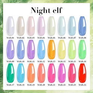 24 Couleurs de Gel Luminescent Fluorescent UV LED Effet Néon, Couleurs Vives, Soak Off, Fournitures DIY Marque Privée - Product Image 2