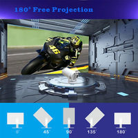 Projecteur portable 1080P, 200 lumens ANSI, courte portée, home cinéma intelligent, WiFi 6 BT5.0 Android 11, 4K pour jeux en intérieur et en extérieur