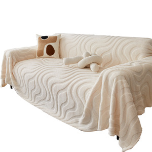 Funda de Sofá de Felpa Suave, Cobertura Total, Antideslizante, Modular, Tipo Almohadilla, Material Shu Mian Rong Teñido Liso - Product Image 4