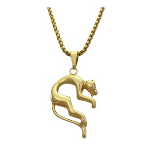 Yunnique – collier avec pendentif animal en acier inoxydable, couleur or, design simple, pour bijoux à la mode - Product Image 5