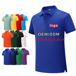 Golf da uomo in cotone di alta qualità per <span class=keywords><strong>Polo</strong></span> con Logo ricamato personalizzato abbigliamento sportivo estivo Polos monopetto Casual top moda per la casa - Product Image 1