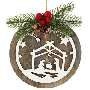 Ostern Holz krippe Set Auferstehung szene Hand gefertigte clevere Kreationen Holzkreuz Home Ornament Leere Grab Tisch Ornamente