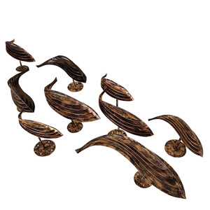 Escultura de Pez en Capas de Bronce, Adorno Flotante para Jardín Exterior, Decoración Abstracta con Forma de Animal para Estanque - Product Image 3
