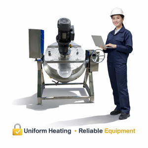 Planetary Stirring Steam Heating Jacketed Kettle Mixer <b>Machine</b> Industrial Cooking Pot - Product Image 1