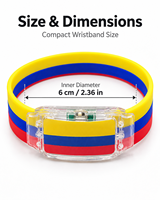 Bracelet LED en silicone personnalisé avec logo imprimé multicolore, programmes lumineux, pour événements, fêtes, promotion