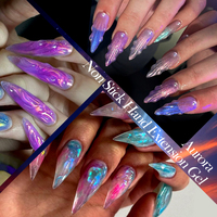 LILYCUTE Gel d'extension d'ongles couleur Aurora 7ml, marque privée, non collant, effet 3D, gel de modelage pour appliquer de la poudre à ongles