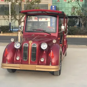 Goedkope Elektrische Vintage Klassieke Auto 11 Seat Vintage Klassieke Sightseeing Auto Elektrisch