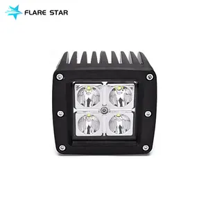 Holofote led de 12w à prova d' água ip67, para caminhão offroad, quadrado, led, luz de trabalho, para dirigir, fora da estrada 4x4