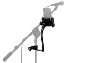 QUIK LOK SMS/001 360 Degree Smartphone Holder with 140 mm Flexible Arm 51-85 mm Width 600 G Black for <b>Musical</b> <b>Instruments</b> - Product Image 4