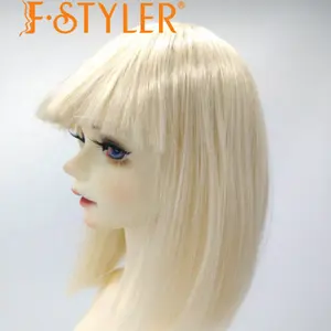 FSTYLER wig rambut boneka sintetis mengepang pabrik kustomisasi grosir diskon besar aksesoris boneka untuk BJD 1/4 1/3 1/6