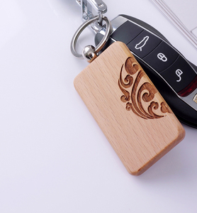Xinrunjin ชุดของขวัญธุรกิจปรับแต่งได้ตามต้องการพวงกุญแจไม้จริงสลักโลโก้ป้ายทะเบียนสำหรับงานแต่งงานของโรงแรม - Product Image 6