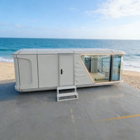 Cabine modulaire mobile Apple de 8,5 m x 3,3 m x 3,2 m, grande maison de camping, hôtel, conteneur, maison préfabriquée, capsule spatiale