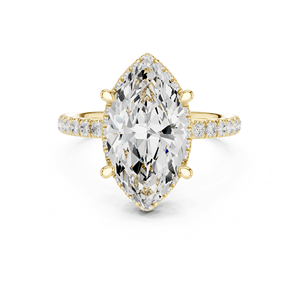 Bague de fiançailles pour femme en argent sterling 925 avec diamant de laboratoire solitaire marquise halo, 4,25 carats, certifiée IGI, pour mariage et soirée - Product Image 6