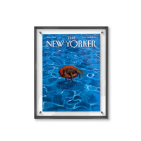 [Cool Swimming Puppy] Bingkai Foto Inkjet Akrilik Modern dan Sederhana Poster Kartun Dinding Seni Lukisan Dekoratif Ruang Tamu Rumah