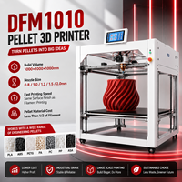 Impresora 3D Industrial de Gran Formato con Extrusión de Pellets FGF, Modelo DFM1010, 1000x1000x1000mm, para Esculturas
