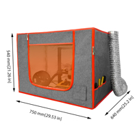 Penutup Casing Printer 3D Resin OEM dengan Kit Ventilasi, Orientasi Horizontal dan Vertikal untuk Printer 3D Bamboo Lab