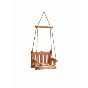Mangeoire à oiseaux en forme de balançoire - Mangeoire Regency, mangeoires en bois pour accrocher à l'extérieur - Product Image 1