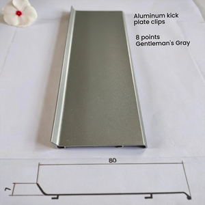 Rodapié Moderno de Aluminio con Clip, 60mm 80mm 2.5m, Múltiples Colores, Impermeable y Duradero para Decoración de Paredes Interiores - Product Image 6