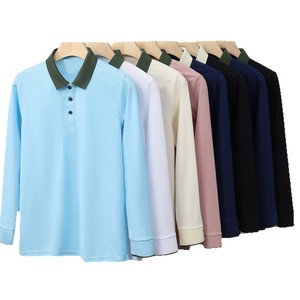 Camisa Polo WeiZhen de Manga Larga con Cuello, Ropa de Trabajo de Algodón, Impresión de Logotipo Personalizado, Otoño 2024 para Mujer - Product Image 5