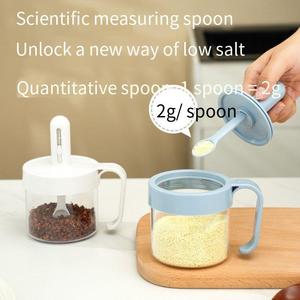 Boîte à assaisonnements télescopique en gros pour la cuisine domestique, avec couvercle-cuillère intégré, pour glutamate monosodique et sel, hermétique - Product Image 6