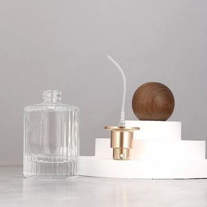 Cylindrical Clear Glass <b>Perfume</b> <b>Bottles</b> with Pump Sprayer Custom Color OEM/ODM Supported for Screen Printing & Hot Stamping - Product Image 3