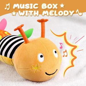 도매 0-3 세 아기 음악 다채로운 애벌레 어린이 봉제 장난감 Juguetes Para 로스 니노스 어린이를위한 교육 완구 - Product Image 6